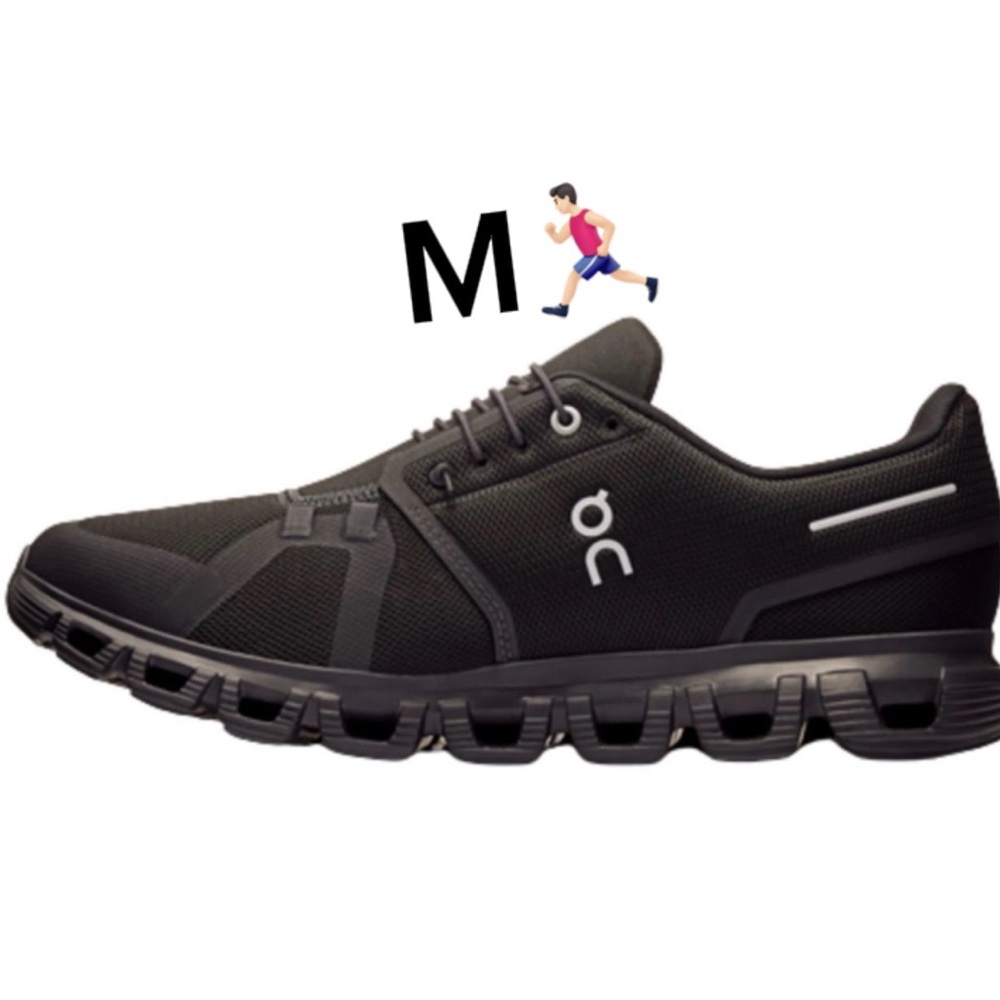 On Running cloud 6 MEN’S Black Sneakers 🏃‍♂️🏃‍♀️SIZE 7
